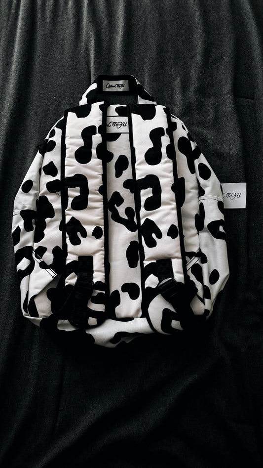 “White music print” bookbags
